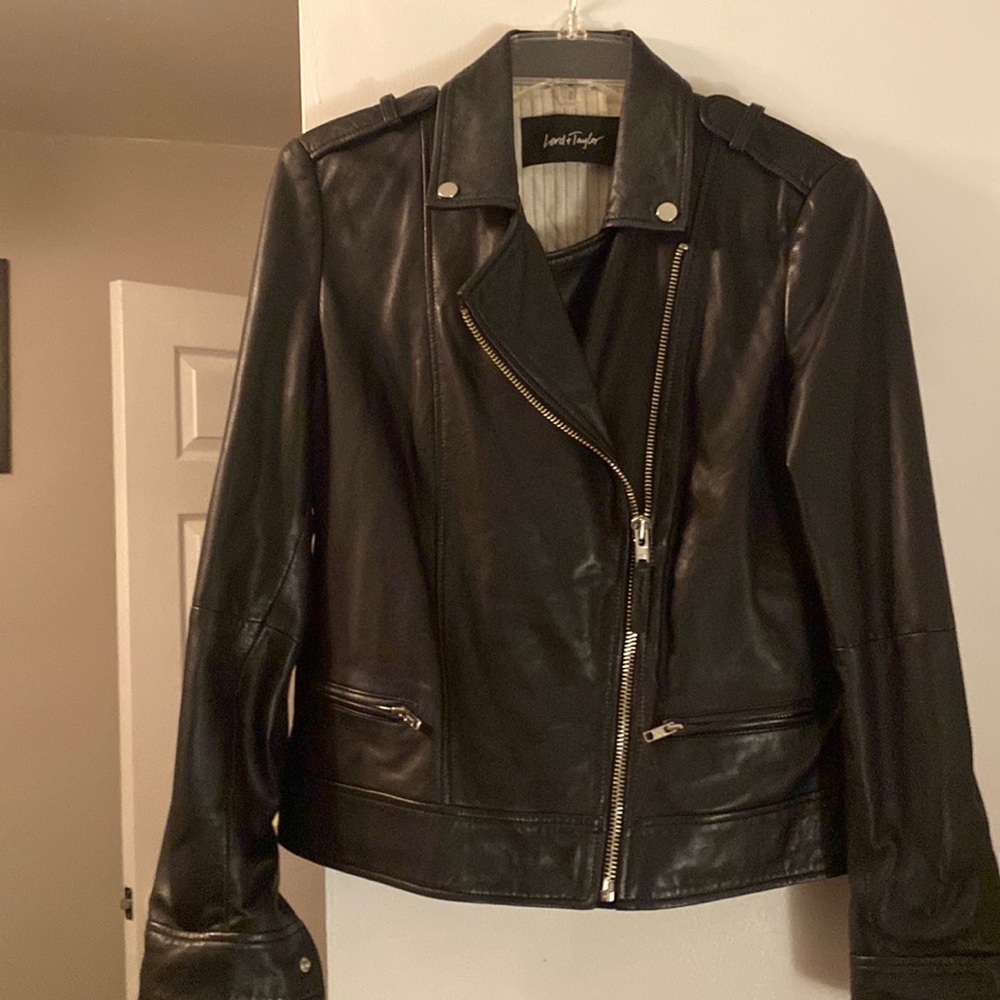 100%Lambs Leather Bomber Jacket